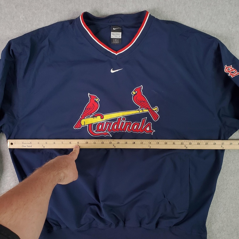 St Louis Cardinals Jacket Mens XL Blue MLB Baseball Nike Pullover Windbreaker - Picture 9 of 15